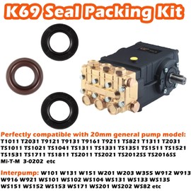 Kit 69 General Pump Replacement Seal Packing K69 GP Interpump TS2010 TS1511