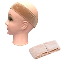 WEZCHUGHAOL Lace Grip Cap for Women,1PC 2 in 1 Lace Wig Grip Band Plus Wig Cap for Lace Wigs Wig Grip for female Wig Gripper Headband with Adjustable Velcro