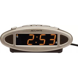 AcuRite 13027A Intelli-Time Digital Alarm Clock,Black