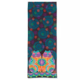 Laurel Burch Lotus Cats Fashion Scarf – Modal and Silk – LBS223