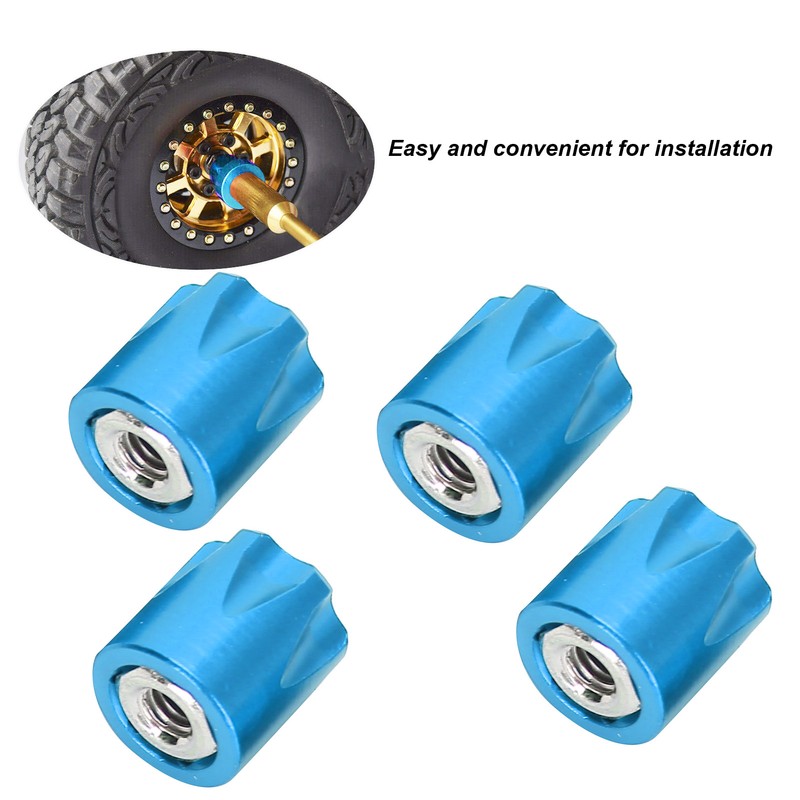 4pcs RC Car Wheel Rim Center Cap M4 Nut Fit