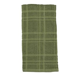Kay Dee Designs Kitchen Basics Meadow 2PC Solid Textured Terry Towel, Green