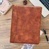 Gvalant 3 Ring Binder Vegan Leather Portfolio, Zippered Portfolio for