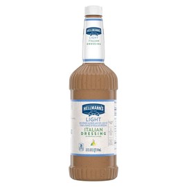 Hellmann's Light Italian Salad Dressing Salad Bar Bottles Gluten Free, No Artificial Flavors or High Fructose Corn Syrup, Colors from Natural Sources, 32 oz (Pack of 6)
