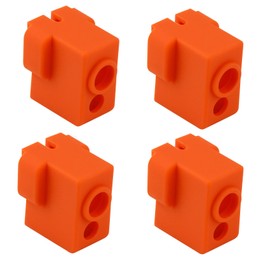 POLISI3D 4pcs 3D Printer Silicone Socks Cover Replacement for High Flow Ender 3 Red Lizard k1 V5 Volcano Hotend Heater Block use