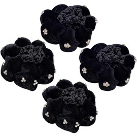 4 Piezas Redecilla para el Cabello de Mujer Negra, Red para Moño de Pelo, Accesorios para Ballet, Enfermería y Cocina, Estilo Elegante y Chic