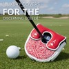 Golf Mallet Putter Cover Golf Headcover, Magnetic Closure Premium Leather