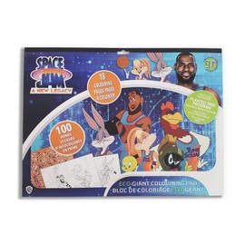 greenre Space Jam Eco Giant Colouring Pad 18 Pages 20x15 inches- Sticker Activity Page 100 Counts Stickers, Fun, Activity Sets for Children,Kids 3-10 Years Old- Under Tree Planting Program