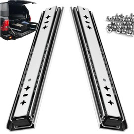 VAGUDE Heavy Duty Drawer Slides 12 14 16 18 20 22 24 26 28 30 32 34 36 40 Inch 250 Lbs Side Mount Full Extension Ball Bearing Rails Rail Tool Box Runner Glide 1 Pair -W:53mm, 16 Inch