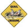 CROSSWALKS Quail Crossing 12" X 12" Aluminum Sign (X143)