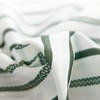 jinchan Small Stall Shower Curtain 48x72 inches Green and White