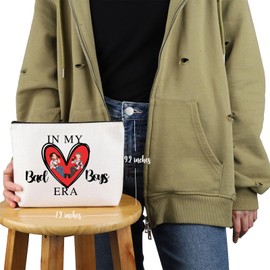 PYOUL Bad B-oys Era Billy and STU Cosmetic Bag with Horror Movie Inspired Gift, beige