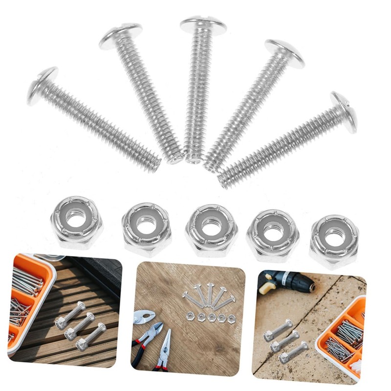 Abaodam 50pcs Foosball Table Hardware Foosball Screws Nuts for Game