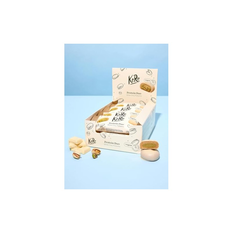 KoRo - Organic Protein Bites White Choc Pistachio 12 x