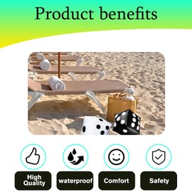 BaiDekun Pack of 2 Inflatable Dice Toys, 30 cm Giant Cube for Lawn Games & Pool Party (Black and White)