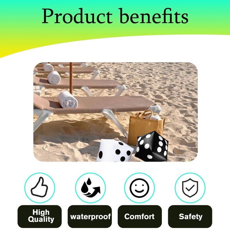 BaiDekun Pack of 2 Inflatable Dice Toys, 30 cm Giant