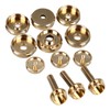 12Pcs Trumpet Accessories Metal Upper and Lower Covers Buttons Connecting