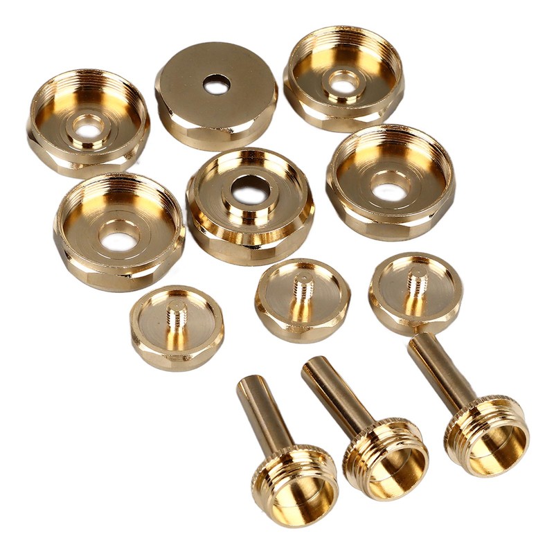 12Pcs Trumpet Accessories Metal Upper and Lower Covers Buttons Connecting