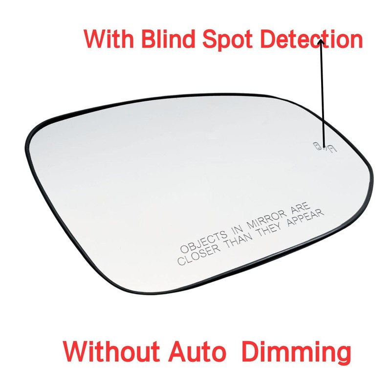 Passenger Right Side Mirror Glass Heated w/Blind Spot Without Auto