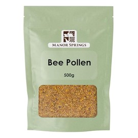 Bee Pollen Granules 500g | Pure Fresh Harvest, Natural Superfood, Raw Sweet Flavour | by Manor Springs