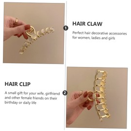 FRCOLOR 2pcs Elegant Alloy Hair Claws Cat Eye Hair Jaw Clips for Women and Girls for Travel and Daily Wear Unique Tooth Design for Comfort