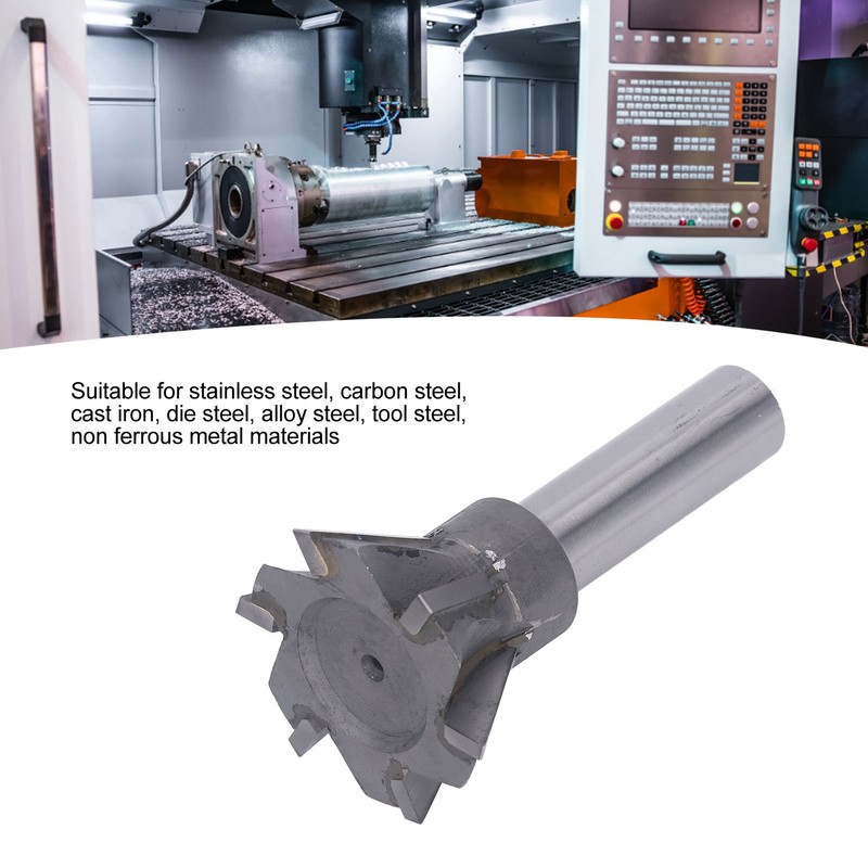 Dovetail Cutter 60mm 60 Degree 6 Flutes Milling Cutting Tool