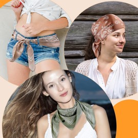 Abeillo 3 Pcs 70cm Silk Head Scarf for Women, Square Satin Head Scarf Silk Bandanas Women Headscarf Satin Hair Wrap Neck Scarves