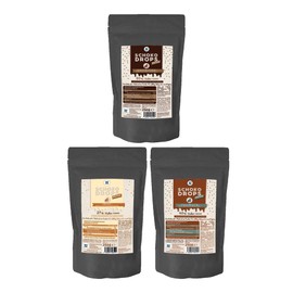 NO SUGAR SUGAR Probierset Schokodrops Minis Weiß, Vollmilch und Zartbitter ohne Zuckerzusatz, gesüßt mit Erythrit und Stevia (3x 250g)