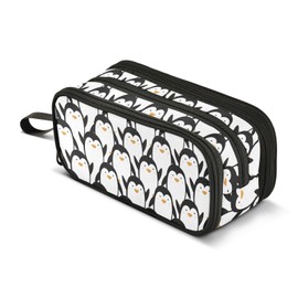BOENLE Cute Penguin Pencil Case Box Boys Girls Large Pencil Pouch with Zipper Compartments Big Capacity Stationery Pen Bag Organizer for Kids Teens Adults School