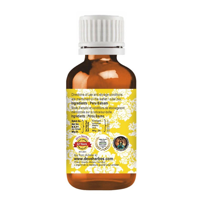 Deve Herbes Pure Peru Balsam Essential Oil (Myroxylon pereirae) Steam