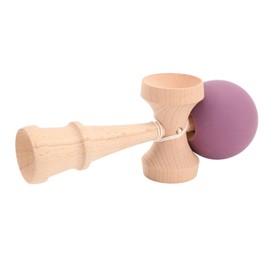 Kendama, Funny Wood Portable Wooden Kendama Lightweight for Indoor (Purple)