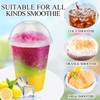 Ninehaoou 6 Sets 16 oz Reusable Glitter Plastic Cups with