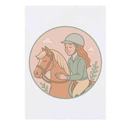 'Horse Rider' Temporary Tattoo - Water Resistant, Skin-Safe, Non-Toxic Transfer (TO00085961)