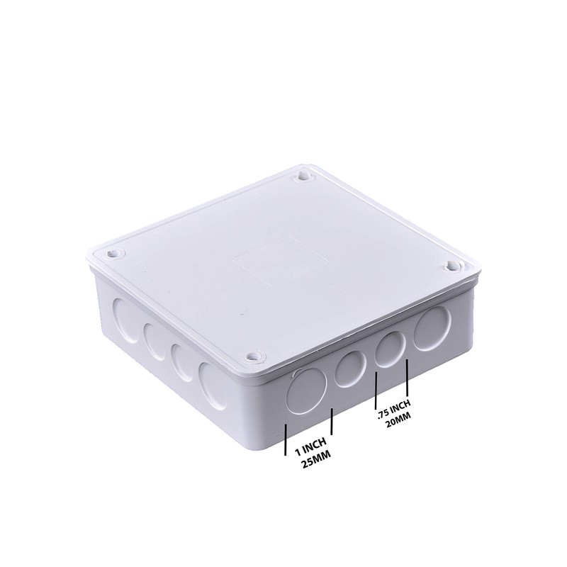 DJC Supply Co. 6" x 6" x 3" PVC Plastic