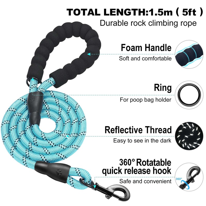 haapaw Dog Harness with Leash Set, No Pull Adjustable Reflective