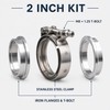 3 Inch V-Band Exhaust Clamp Kit with Male Female Flanges