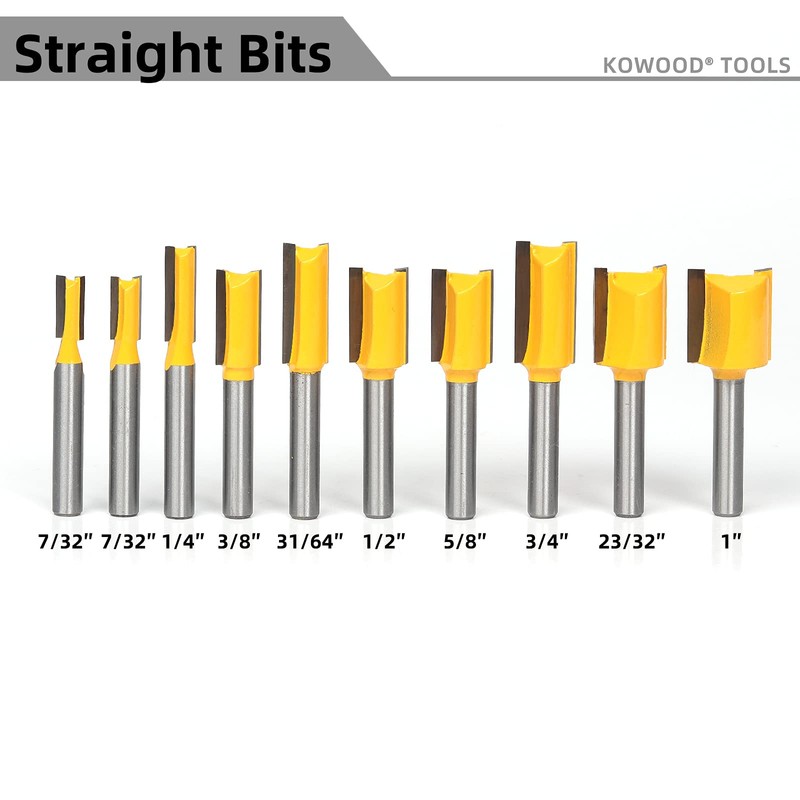 KOWOOD Router Bits Set 1/4 Inch Shank ,70 Piece Router