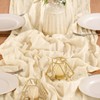 MLMW Beige Table Runner Cheesecloth Easter Spring Cheese Cloth Runner