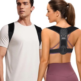 LAFUYSO Upper Back Support Brace, Adjustable and Breathable Posture Corrector for Women and Men, Relieves Lumbar, Neck, Shoulder, and Clavicle Pain While Straightening Your Back