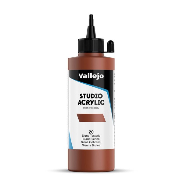 AV Studio Acrylic : 200ml bottle BURNT SIENNA (HUE)