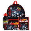 Hot Wheels Kids Backpack 4 Piece School Set Including Lunch