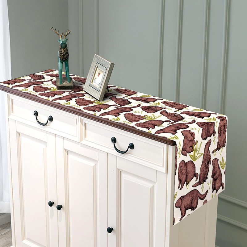Sunwer Groundhog Day Table Runner Welcome Spring Party Decoration February