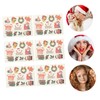 Minkissy 4sets Kids Temporary Christmas Sticker Set Decals Waterproof 100
