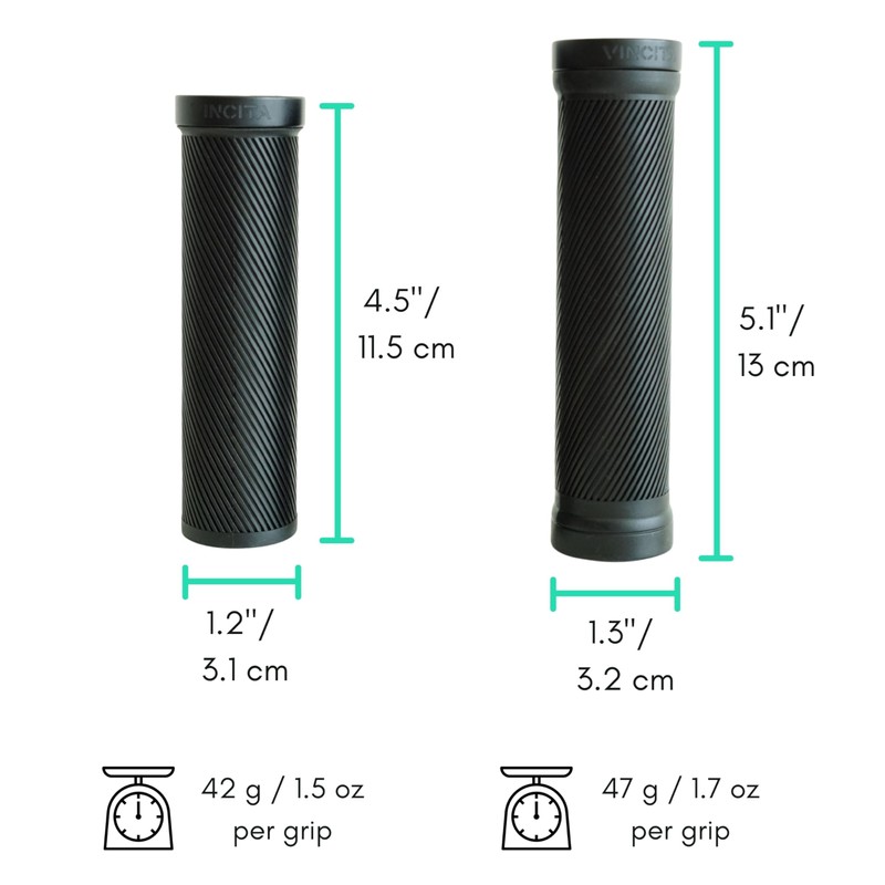 Vincita Lock-On Bike Handlebar Grips (Pair) - Compatible with Brompton