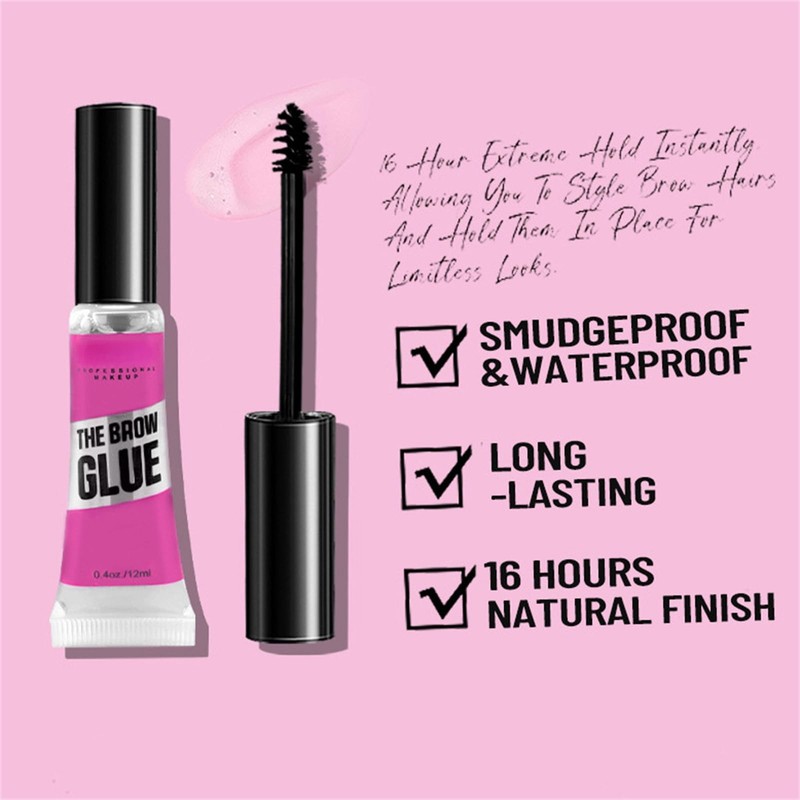 Waterproof Clear Eyebrow Gel Set, Fast Eyebrow Shaping,Long Lasting Transfer-Proof