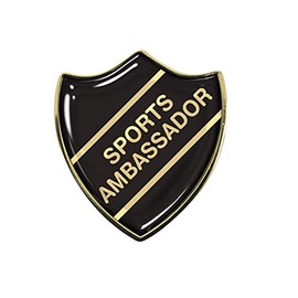 Capricornone Sports Ambassador Black School Shield Badge