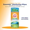 Arm & Hammer Essentials Disinfecting Wipes, Renewing Rain Scent, 40