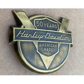 Aftermarket Replica 1954 Harley Panhead Fender Emblem Badge Nameplate 50th Anniversary #198