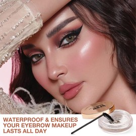 Soap Brows Kit,2Pcs/Set Eyebrow Freeze Styling Wax,Waterproof Long-lasting Eyebrows Enhancer Shaping Clear Tint Gel, Eye Brow Makeup Balm Pomade Cosmetics (2pcs 05#)