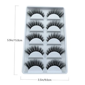 Beavorty 5pairs Handmade Natural Look False Eyelashes for Daily Makeup Reusable and Lightweight for Personal Professional Use Cosmetics for Girls